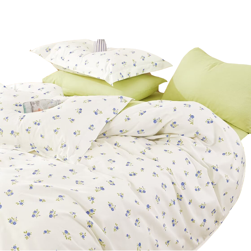 罗曼罗兰全棉四件套 淡妆初夏 200*230cm（单位：套） 宝石蓝